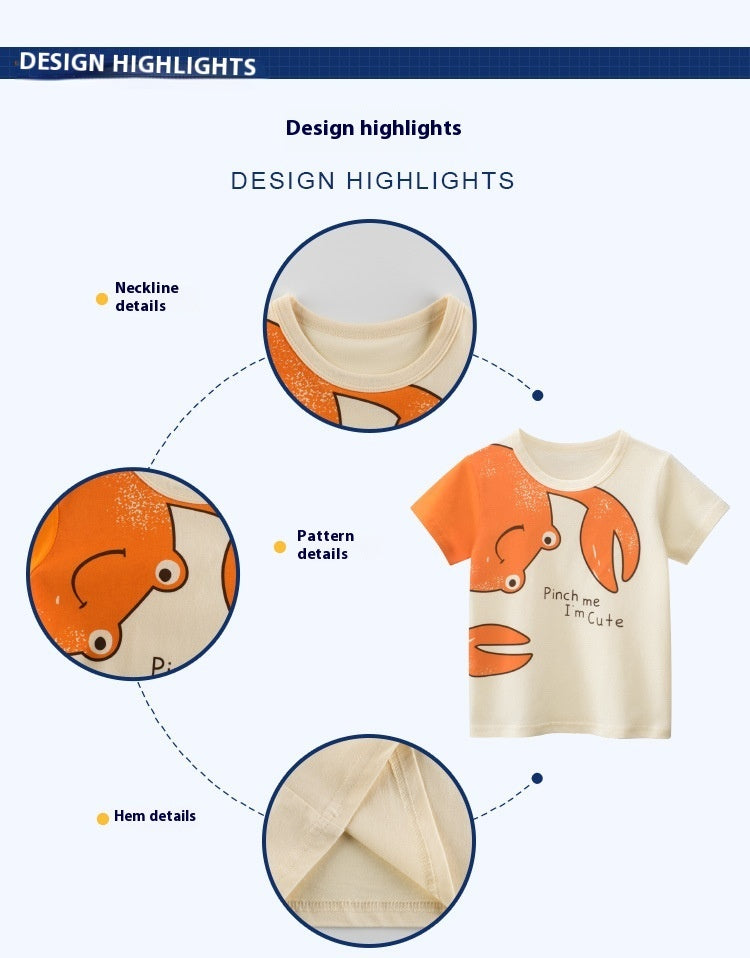 Spring And Summer Short Sleeves Clothes For Babies