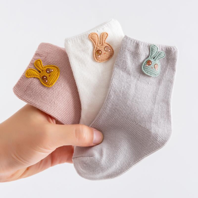 Cartoon Patch Children's Socks 3 Pairs Accessories