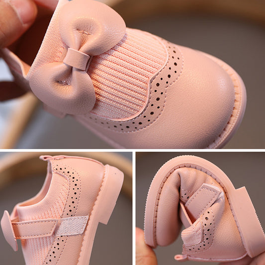 Girls Leather Shoes  Female Treasure Bottom Toddlers Princess Single Shoes