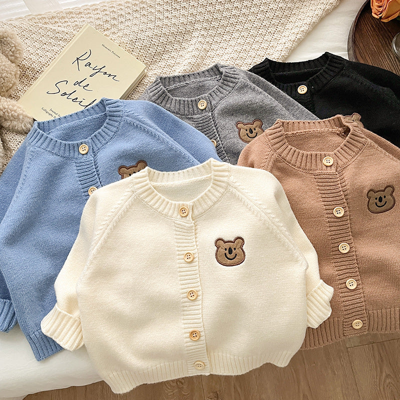 Clothes For Babies Long Sleeve Sweater Coat Knitted Cardigan